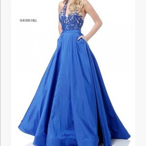 Sherri Hill royal blue prom gown dress formal new 8